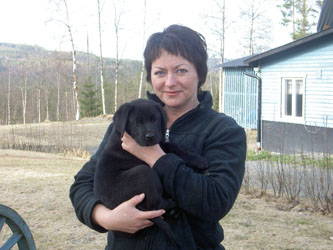 Bodil med Wilma (Akira) som <br />flyttar till Trondheim. 25/4 2007